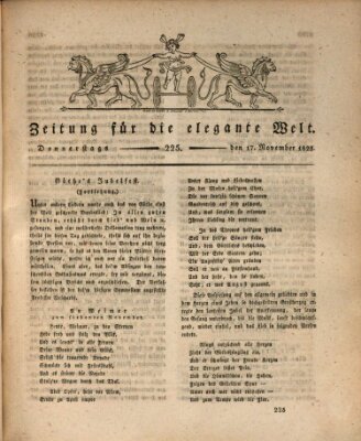 Zeitung für die elegante Welt Donnerstag 17. November 1825