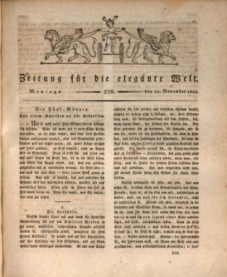 Zeitung für die elegante Welt Montag 21. November 1825