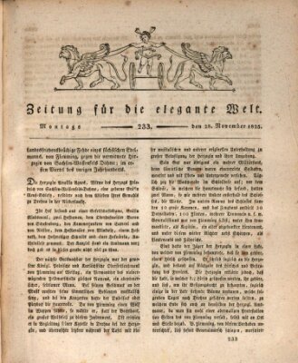 Zeitung für die elegante Welt Montag 28. November 1825