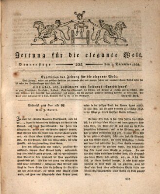 Zeitung für die elegante Welt Donnerstag 1. Dezember 1825