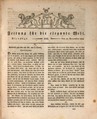 Zeitung für die elegante Welt Dienstag 13. Dezember 1825