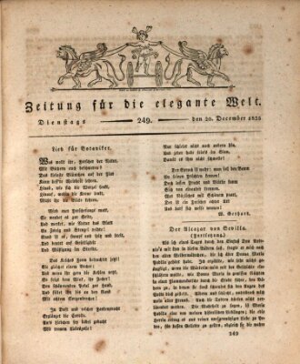 Zeitung für die elegante Welt Dienstag 20. Dezember 1825