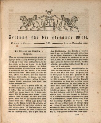 Zeitung für die elegante Welt Donnerstag 22. Dezember 1825