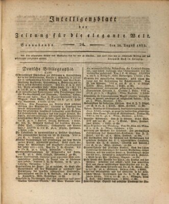 Zeitung für die elegante Welt Samstag 20. August 1825