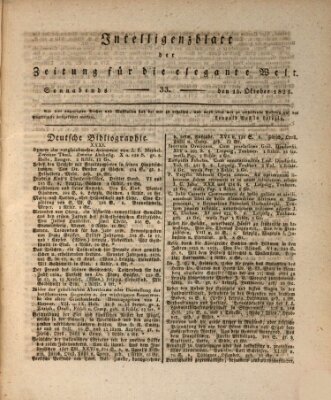 Zeitung für die elegante Welt Samstag 15. Oktober 1825