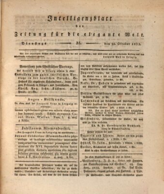 Zeitung für die elegante Welt Dienstag 25. Oktober 1825