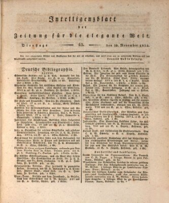 Zeitung für die elegante Welt Dienstag 29. November 1825