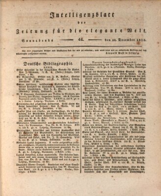 Zeitung für die elegante Welt Samstag 10. Dezember 1825