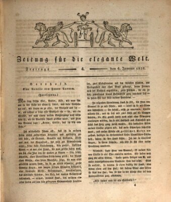 Zeitung für die elegante Welt Freitag 6. Januar 1826