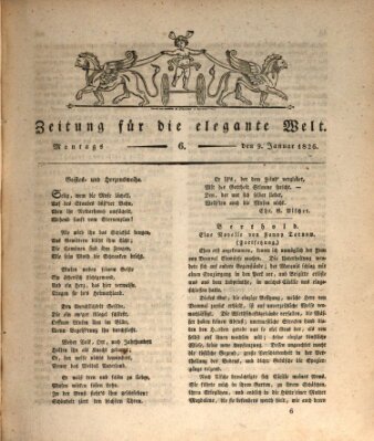 Zeitung für die elegante Welt Montag 9. Januar 1826