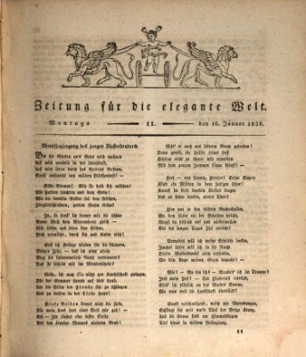 Zeitung für die elegante Welt Montag 16. Januar 1826