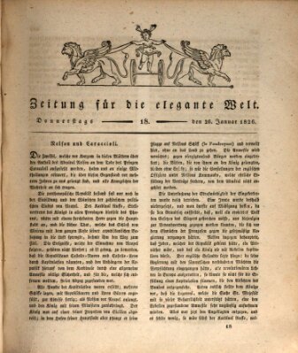 Zeitung für die elegante Welt Donnerstag 26. Januar 1826