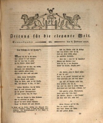 Zeitung für die elegante Welt Samstag 4. Februar 1826