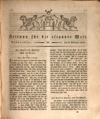 Zeitung für die elegante Welt Donnerstag 9. Februar 1826