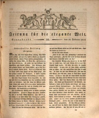 Zeitung für die elegante Welt Samstag 18. Februar 1826