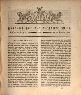 Zeitung für die elegante Welt Donnerstag 23. Februar 1826