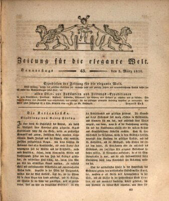 Zeitung für die elegante Welt Donnerstag 2. März 1826