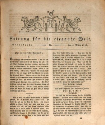 Zeitung für die elegante Welt Samstag 4. März 1826