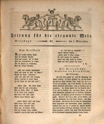 Zeitung für die elegante Welt Dienstag 7. März 1826