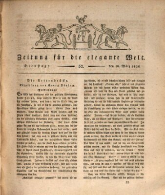 Zeitung für die elegante Welt Dienstag 14. März 1826