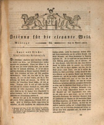 Zeitung für die elegante Welt Montag 3. April 1826