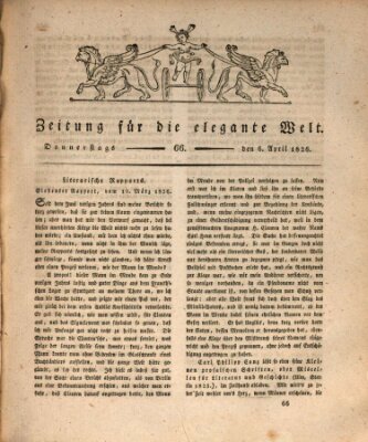 Zeitung für die elegante Welt Donnerstag 6. April 1826