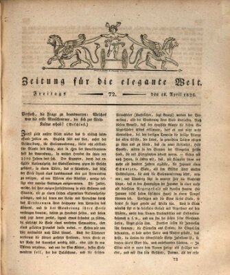 Zeitung für die elegante Welt Freitag 14. April 1826