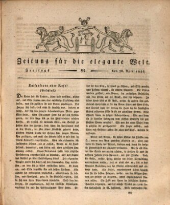 Zeitung für die elegante Welt Freitag 28. April 1826