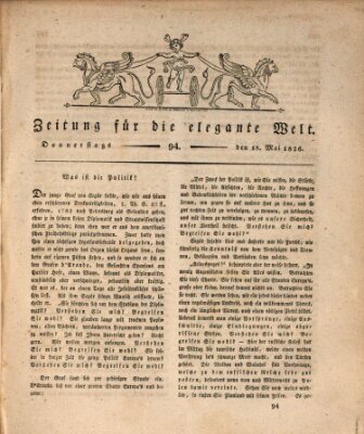 Zeitung für die elegante Welt Donnerstag 18. Mai 1826