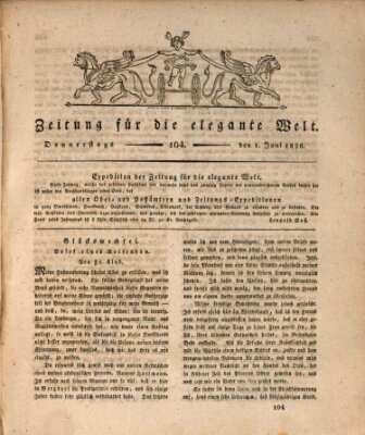 Zeitung für die elegante Welt Donnerstag 1. Juni 1826