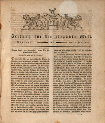 Zeitung für die elegante Welt Montag 12. Juni 1826