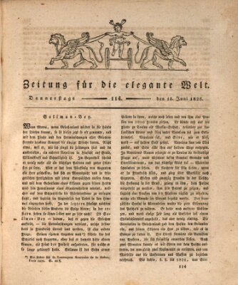 Zeitung für die elegante Welt Donnerstag 15. Juni 1826