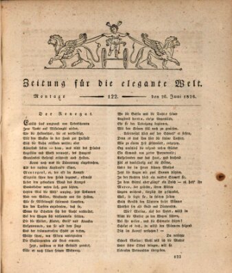 Zeitung für die elegante Welt Montag 26. Juni 1826