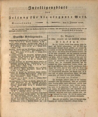 Zeitung für die elegante Welt Samstag 7. Januar 1826