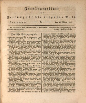 Zeitung für die elegante Welt Samstag 18. März 1826