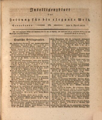 Zeitung für die elegante Welt Samstag 8. April 1826