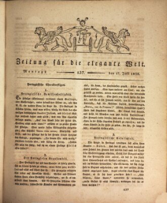 Zeitung für die elegante Welt Montag 17. Juli 1826