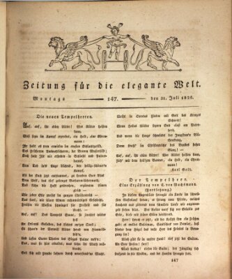 Zeitung für die elegante Welt Montag 31. Juli 1826