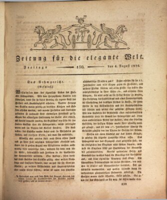 Zeitung für die elegante Welt Freitag 4. August 1826