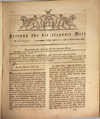 Zeitung für die elegante Welt Freitag 1. September 1826