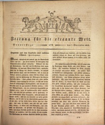 Zeitung für die elegante Welt Donnerstag 7. September 1826