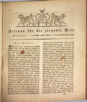 Zeitung für die elegante Welt Freitag 29. September 1826