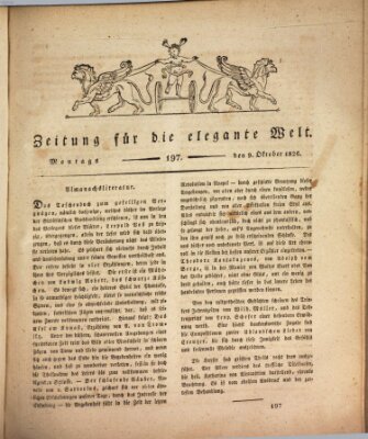 Zeitung für die elegante Welt Montag 9. Oktober 1826