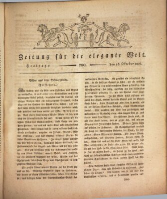 Zeitung für die elegante Welt Freitag 13. Oktober 1826