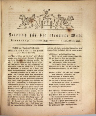 Zeitung für die elegante Welt Donnerstag 26. Oktober 1826