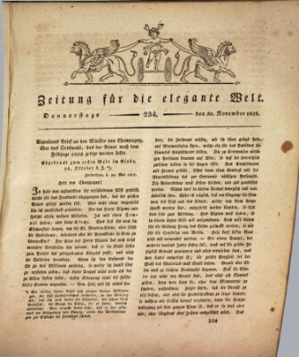 Zeitung für die elegante Welt Donnerstag 30. November 1826