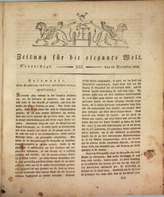 Zeitung für die elegante Welt Donnerstag 28. Dezember 1826