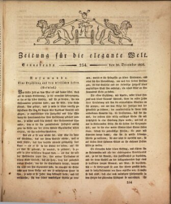 Zeitung für die elegante Welt Samstag 30. Dezember 1826