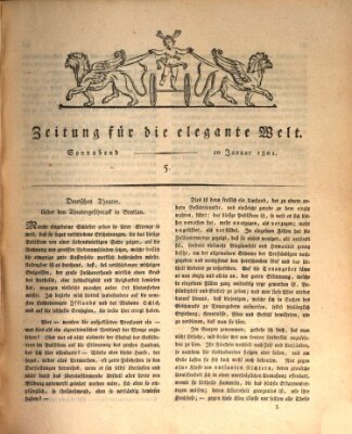 Zeitung für die elegante Welt Samstag 10. Januar 1801