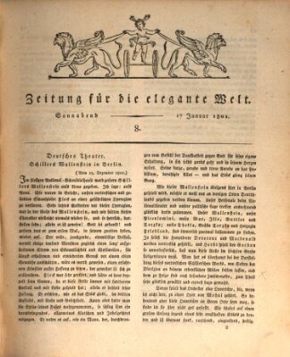 Zeitung für die elegante Welt Samstag 17. Januar 1801